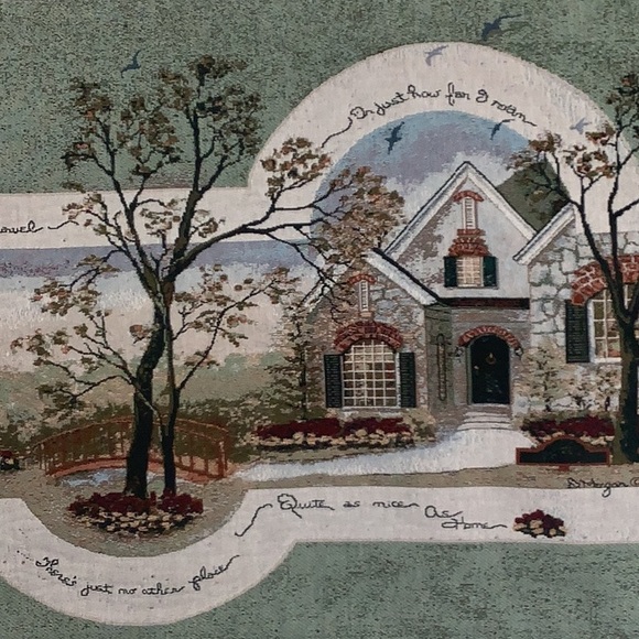 Large Vintage Tapestry ‘There's No Place Like Home’ Wall Hanging - Picture 2 of 9